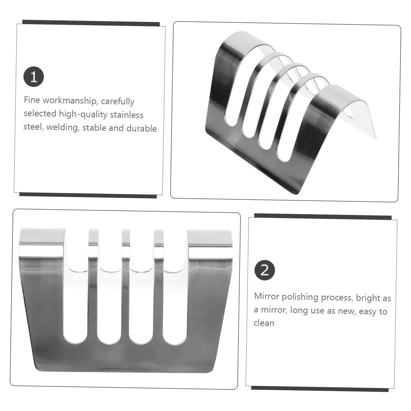 Bread Rack Tableware for Bread Kitchen Supplies Cooling Rack for Sliced-toast Mini Containers Sandwich Rack for Toaster Stainless โ image 4