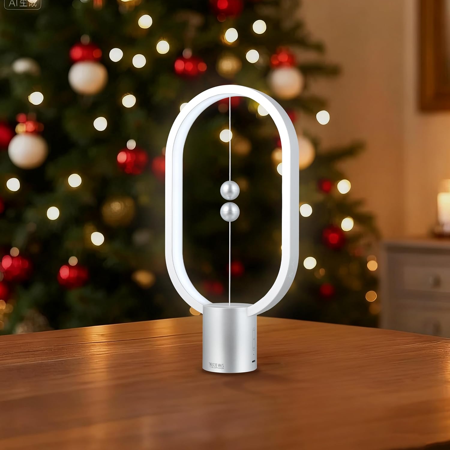 Silver Magnetic Balance LED Table Lamp: USB-Powered, Dimmable Eye-Care Light with Award-Winning Design for Australian Homes & Offices โ image 3
