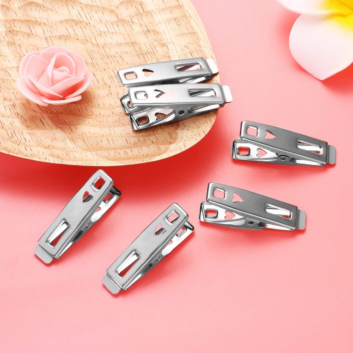 20 PCS Stainless Steel Clothespins Sock Clip Laundry 1.9inch Length with Spring Strong Grip Windproof Easy Pinch Hang Save โ image 4