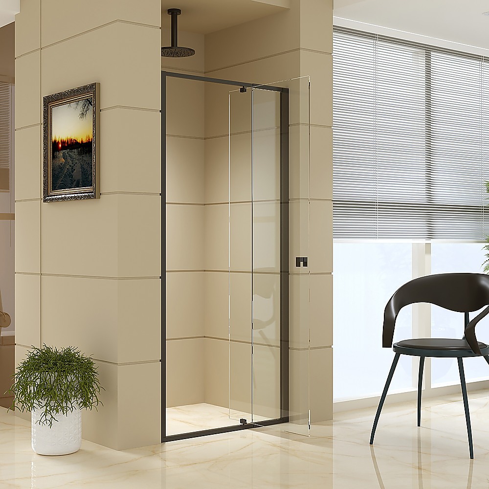 Adjustable Semi Frameless Shower Screen (74~82) x 195cm Australian Safety Glass โ image 2