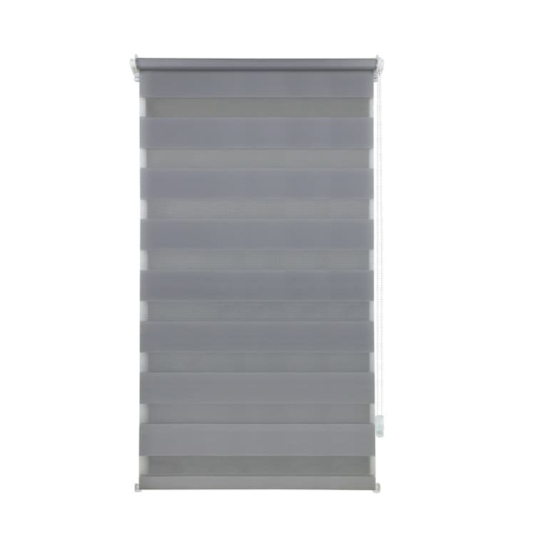 1 PC Zebra Blackout Roller Blind Sun Protection No Drill, 50 × 150CM, Gray