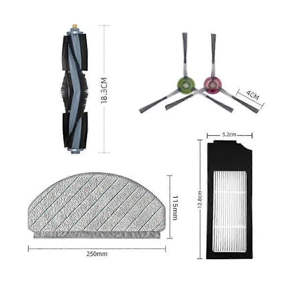 Ecovacs X1 Plus Robot Vacuum Cleaner Replacement Parts Kit with Main Brush, HEPA Filter, Mop Cloth, Dust Bag — image 5