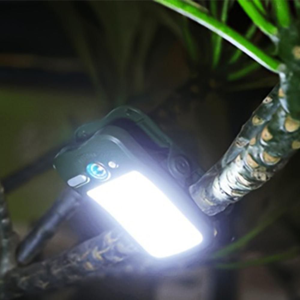 USB Solar Dual Charging Camping Clip Light with 60 LEDs 3 Dimming Modes Power Display - Army Green โ image 4