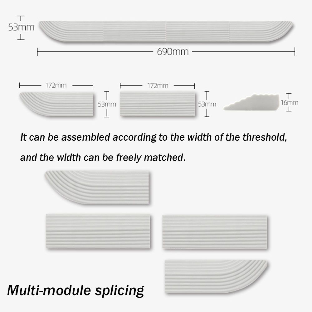 Threshold strip for robot vacuum cleaner, white — image 2