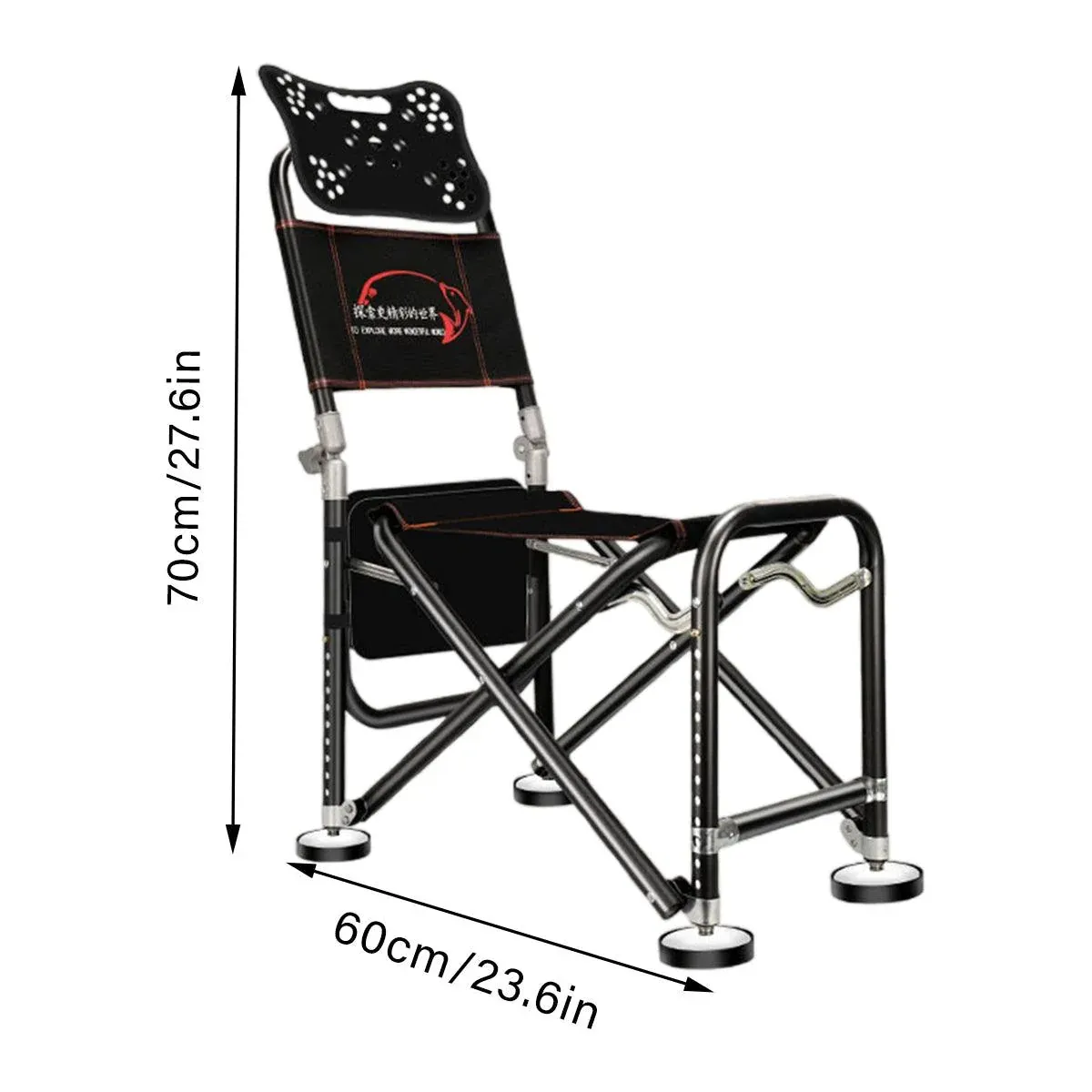 Multifunctional Recliner Folding Fishing Chair Portable Outdoor Camping Chair — image 3