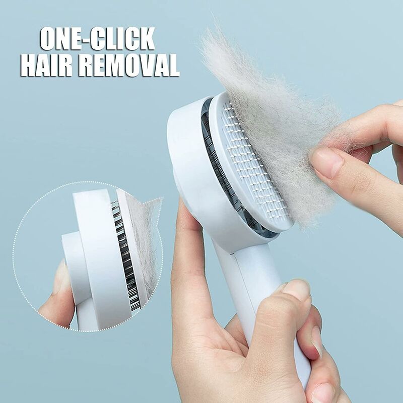 Cat Brush, Self-Cleaning Cat Brush, Pet Hair Brush, Dog And Cat Brush Grooming Comb For Anti-Hair Brush For Pets — image 2