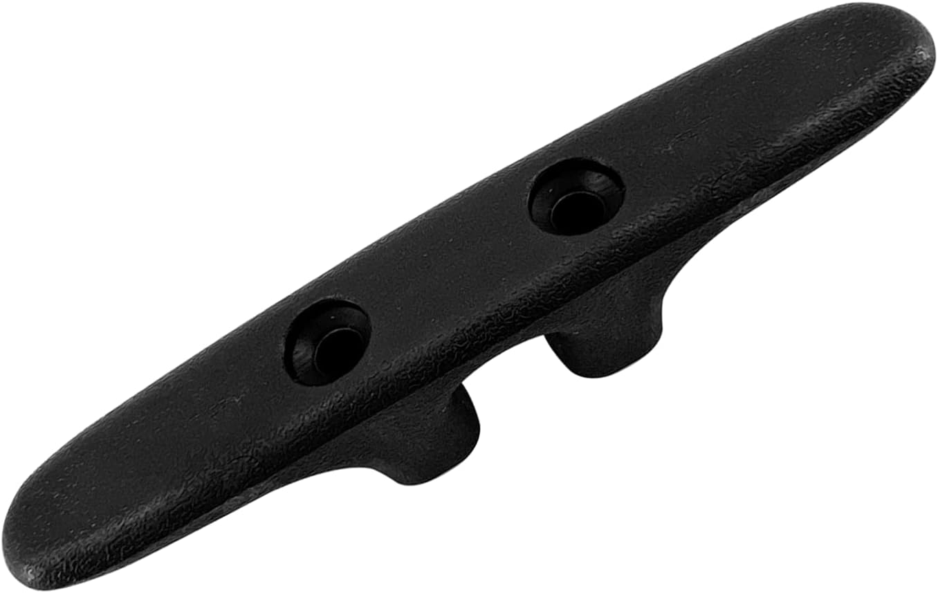 MARINRE 4 PCS Marine Black Nylon Cleat Open Base 4-1/2 in Heavy-Duty Boat Deck and Anchor Line w/Finish — image 4