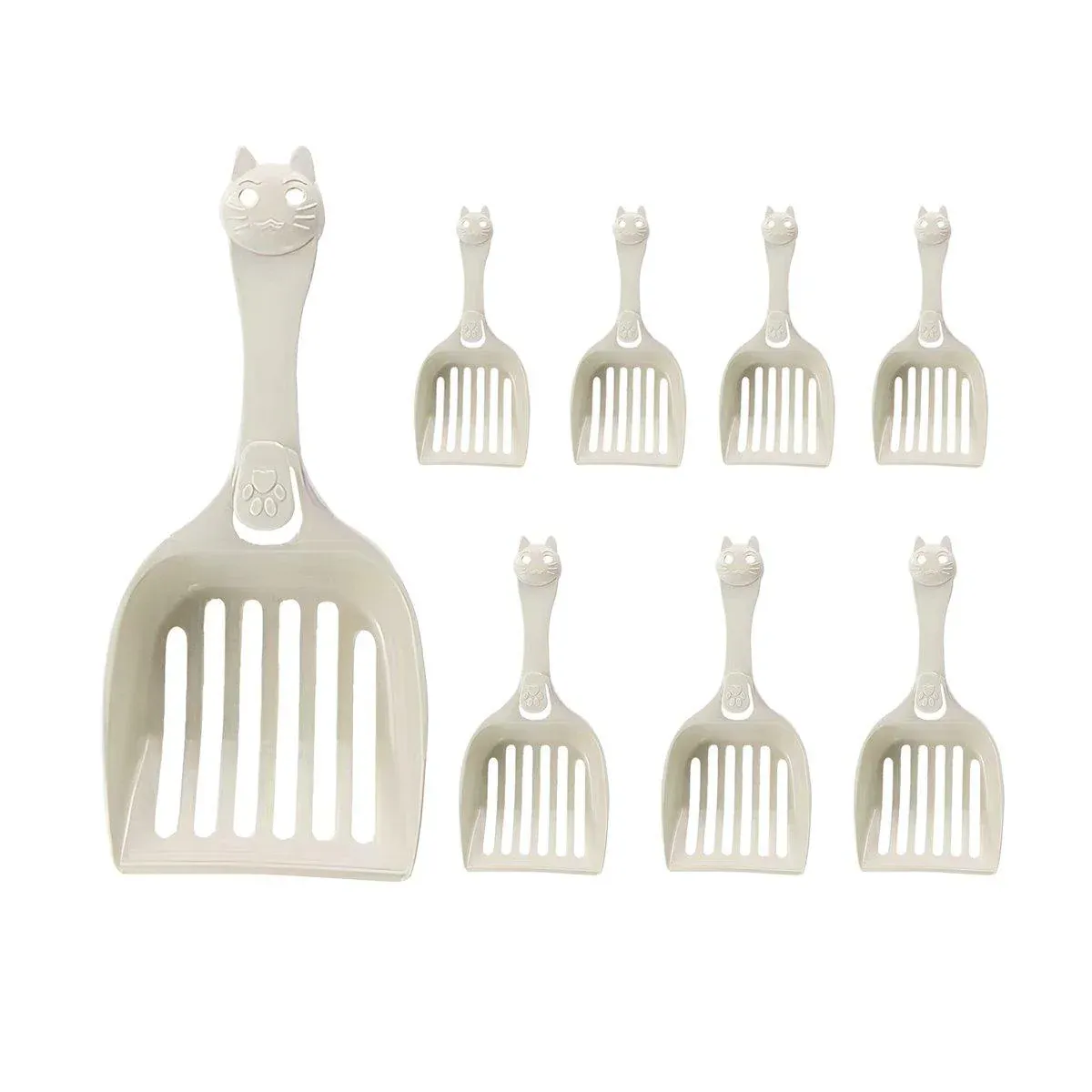 8PCS Cat Litter Scoop Pet Poop Scooper Cleaning Tool for Cat Waste Removal — image 2