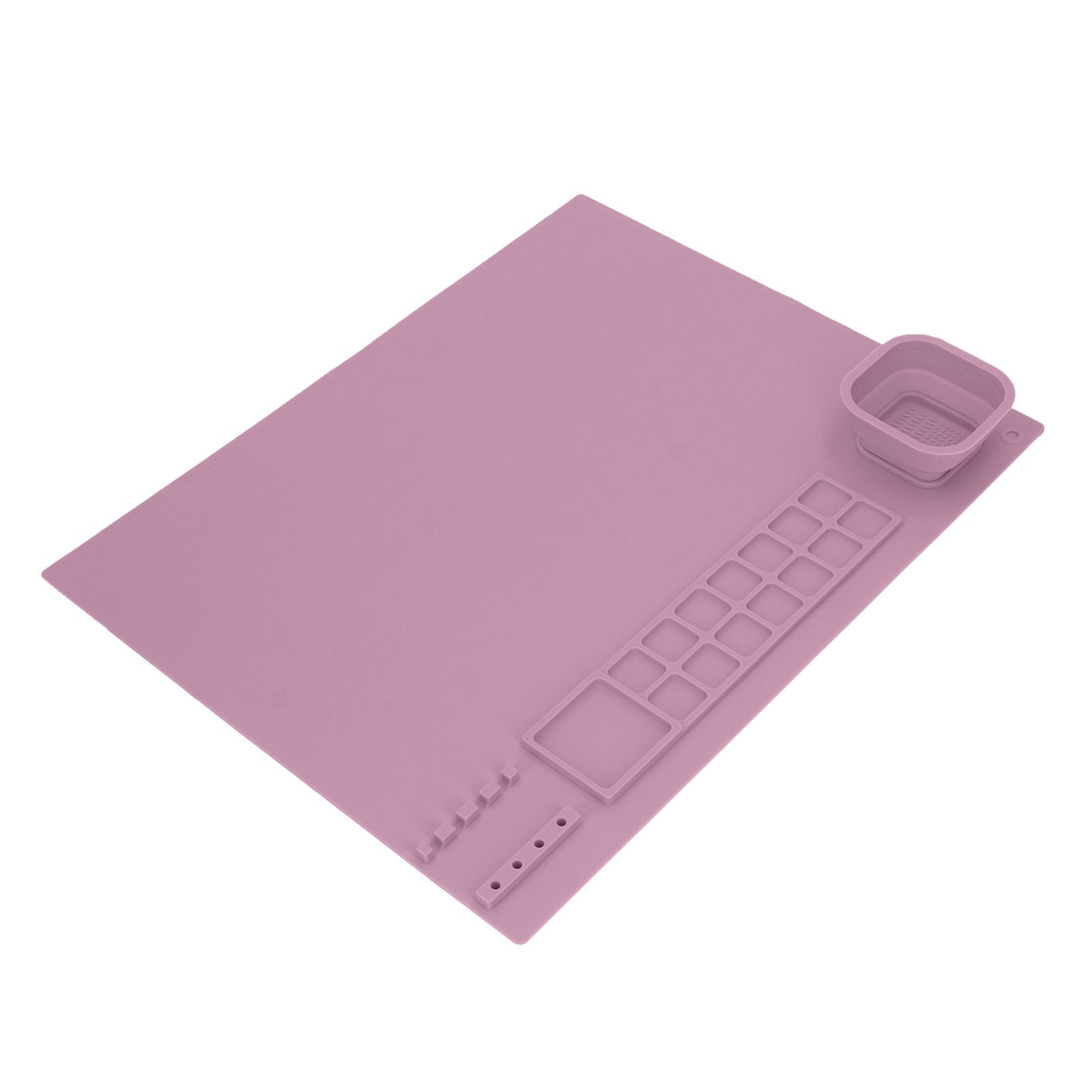 Silicone Painting Mat with Cup DIY Cultivate Artistic Talent Easy To Wipe Silicone Art Mat for Boys Girls Art Supplies Pink โ image 5
