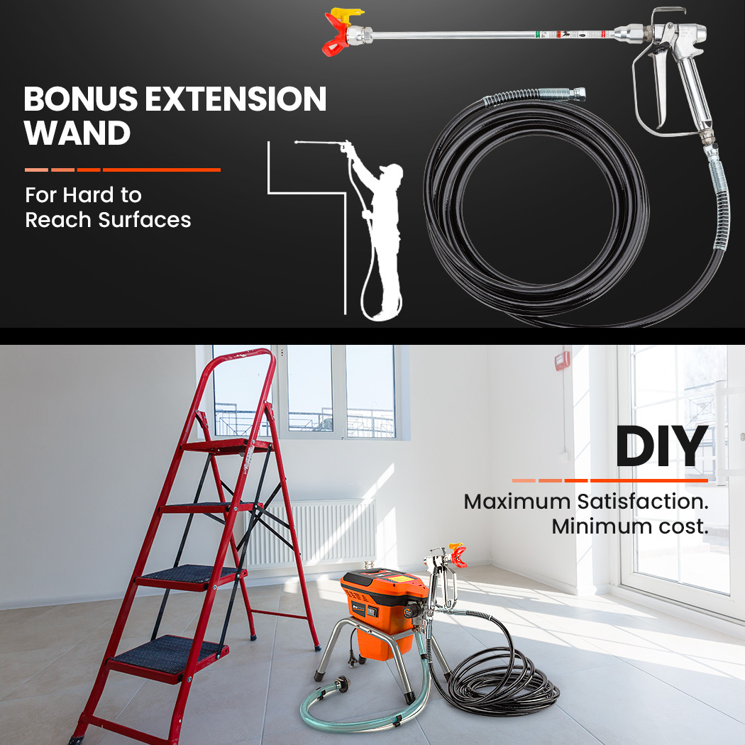 Unimac 740W Electric Airless Paint Sprayer Portable High Pressure Station Spray Gun — image 5