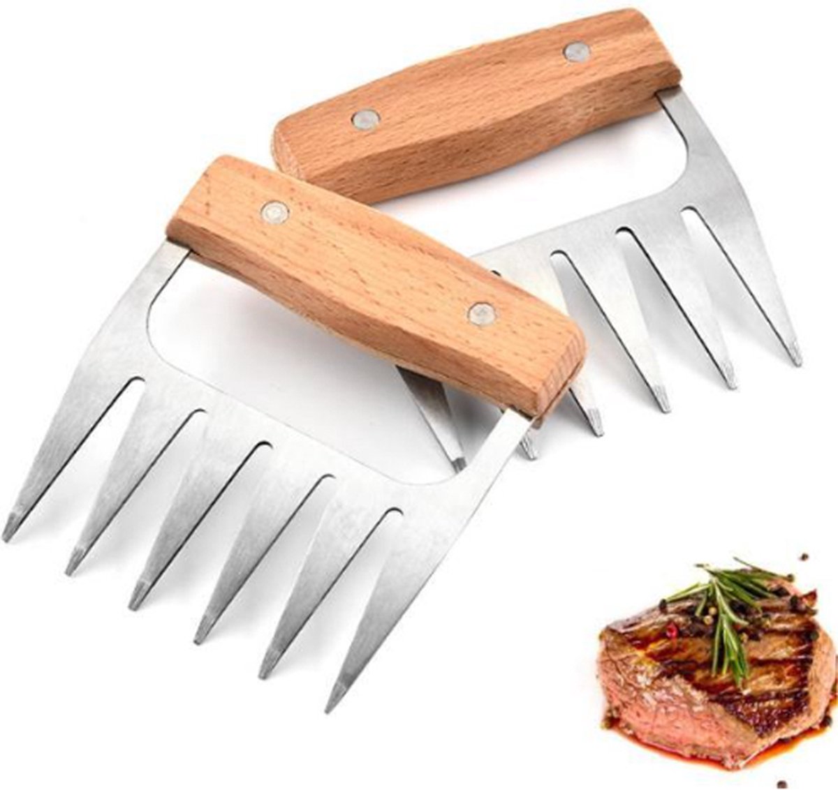 BBQ Meat Claws | Pulled Pork Claws | Pulled Chicken | Meat Claws | Set of 2