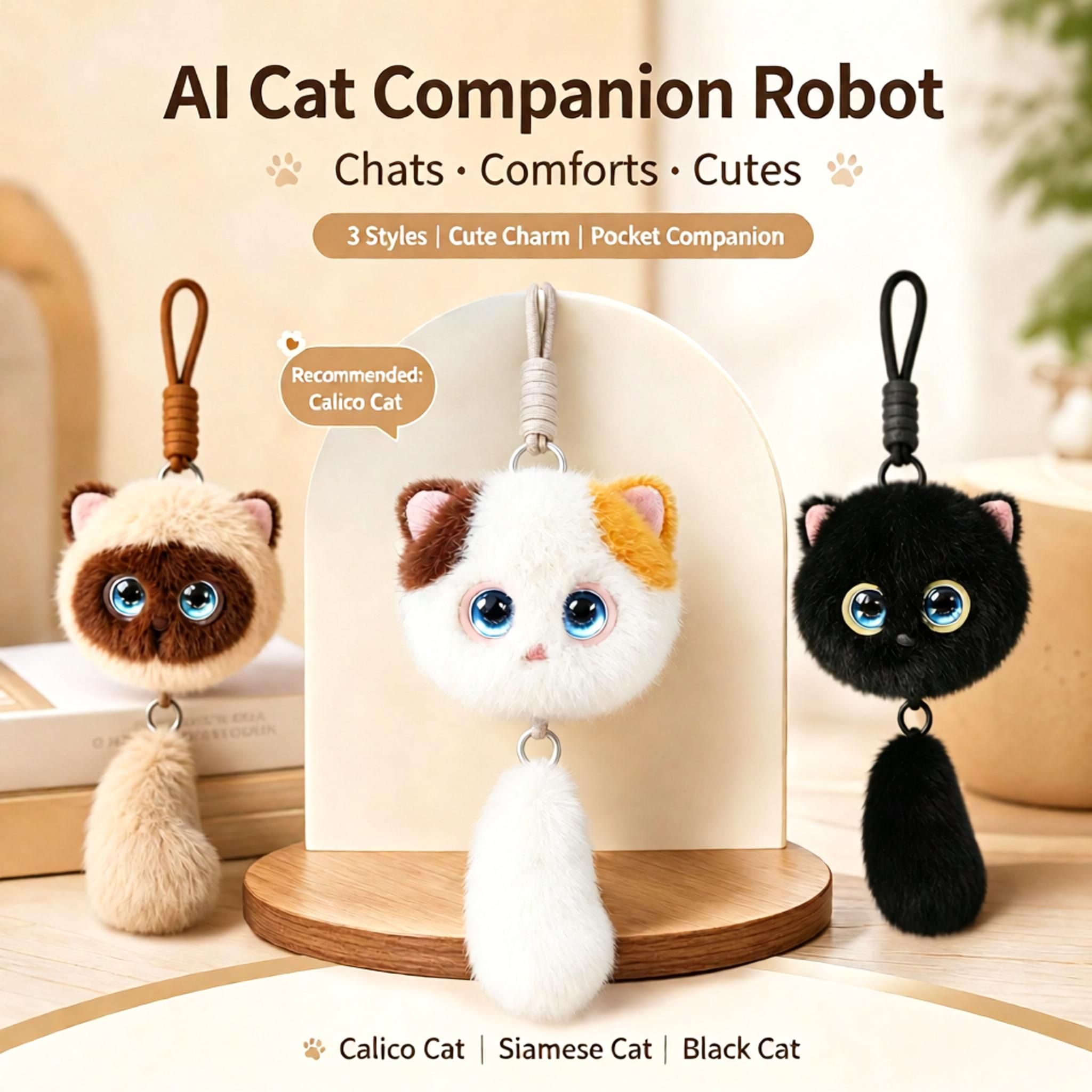 AI Cat Companion Robot - Interactive Emotional Support Pet with 40+ Languages Voice Cloning Long-term Memory - Touch Sensitive Smart Toy for Kids Adults โ image 3