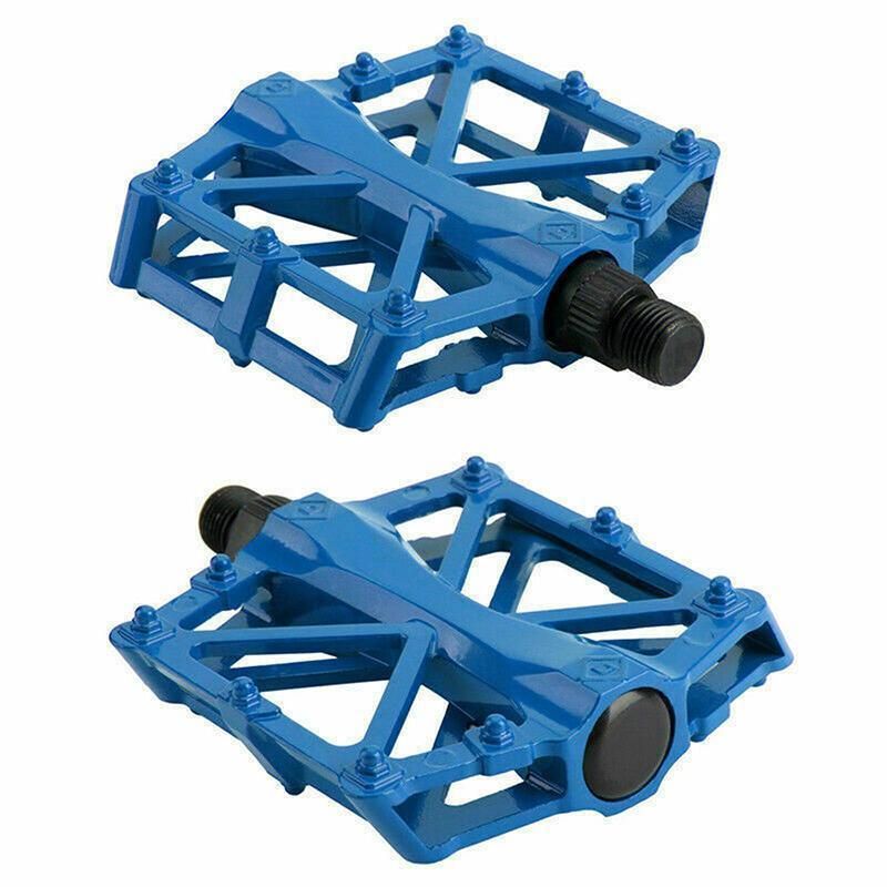 Bike Pedals Alloy Mountain Road MTB Colored Bicycle Nonslip Cycling Pedals 9/16" - Black โ image 4