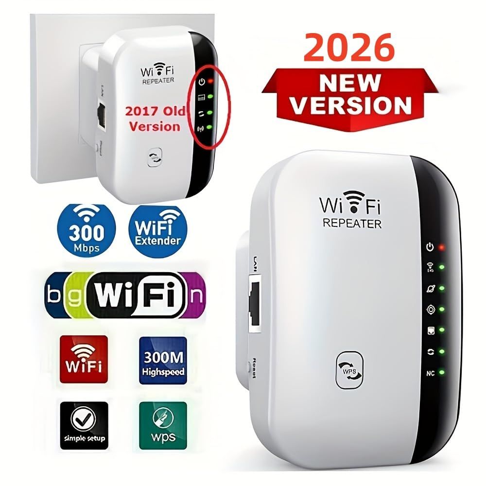 WiFi Extender, Generation WiFi Booster, Internet Booster with Ethernet Port, WiFi Range Extender, Covers Up to 5000 Sq.ft, 1-Tap Setup,Access Point,WiFi Extenders Signal Booster for Home(White)