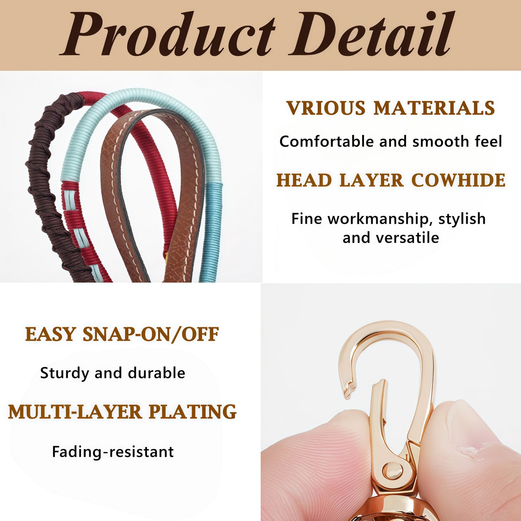 Mini Bag Replacement Thin Shoulder Strap with 2 Adapters for Longchamp,Imitation Pearl Bead Purse Handle Strap Bag Charms Handbag Chain Accessories Decoration — image 4