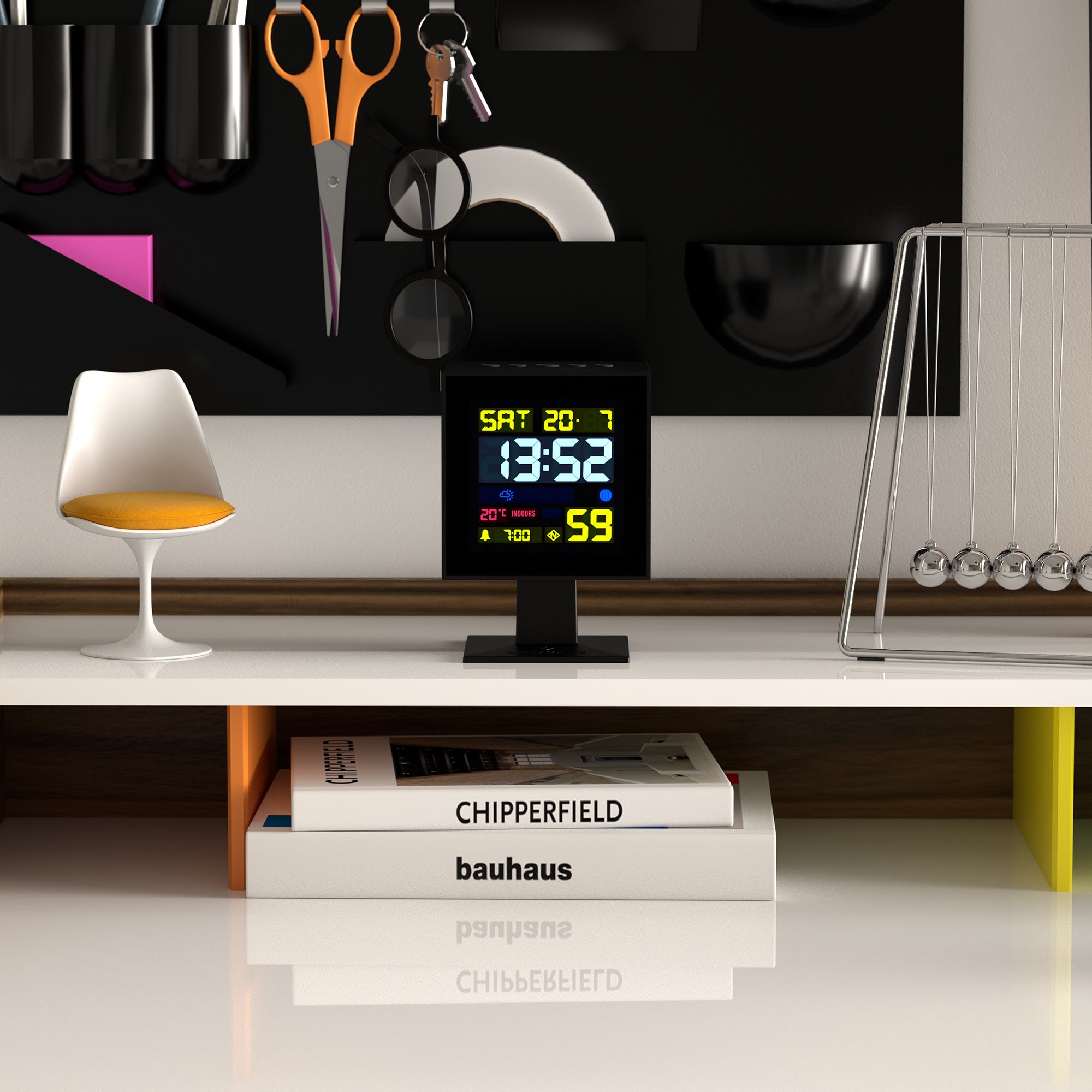 Newgate Monolith Lcd Alarm Clock Black — image 3