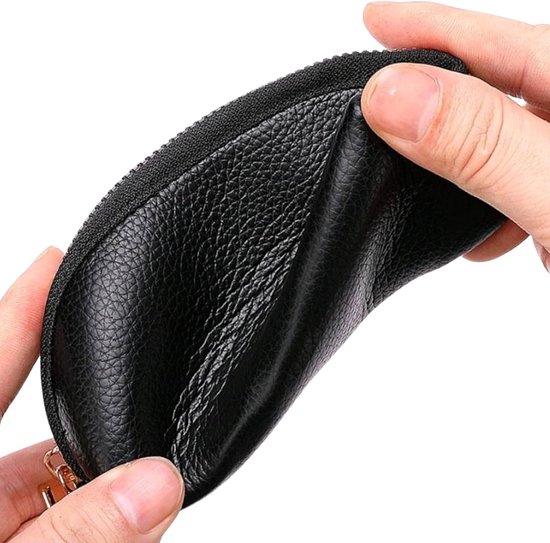 Mini Keychain Pouch/Coin Holder - Key Holder, Coin Organizer, Wallet for Women and Men, Keychain Protector (Black) โ image 2