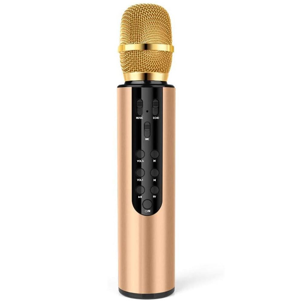 Multifunctional Wireless Bluetooth Karaoke Microphone Gold — image 2
