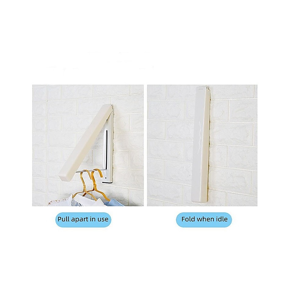 Folding Wall Mount Retractable Clothes Hanger Laundry Drying Rack Organiser โ image 6