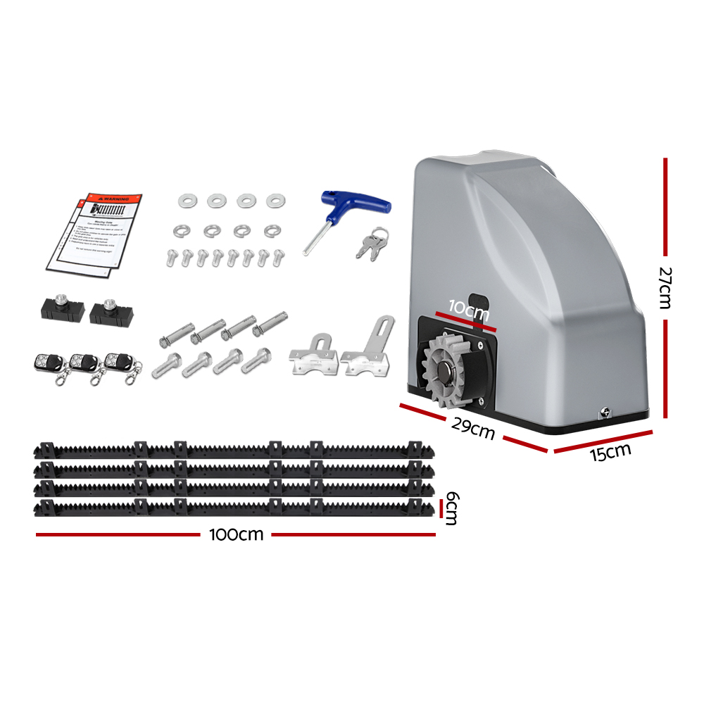 LockMaster Electric Sliding Gate Opener 800KG Keypad 4M — image 2