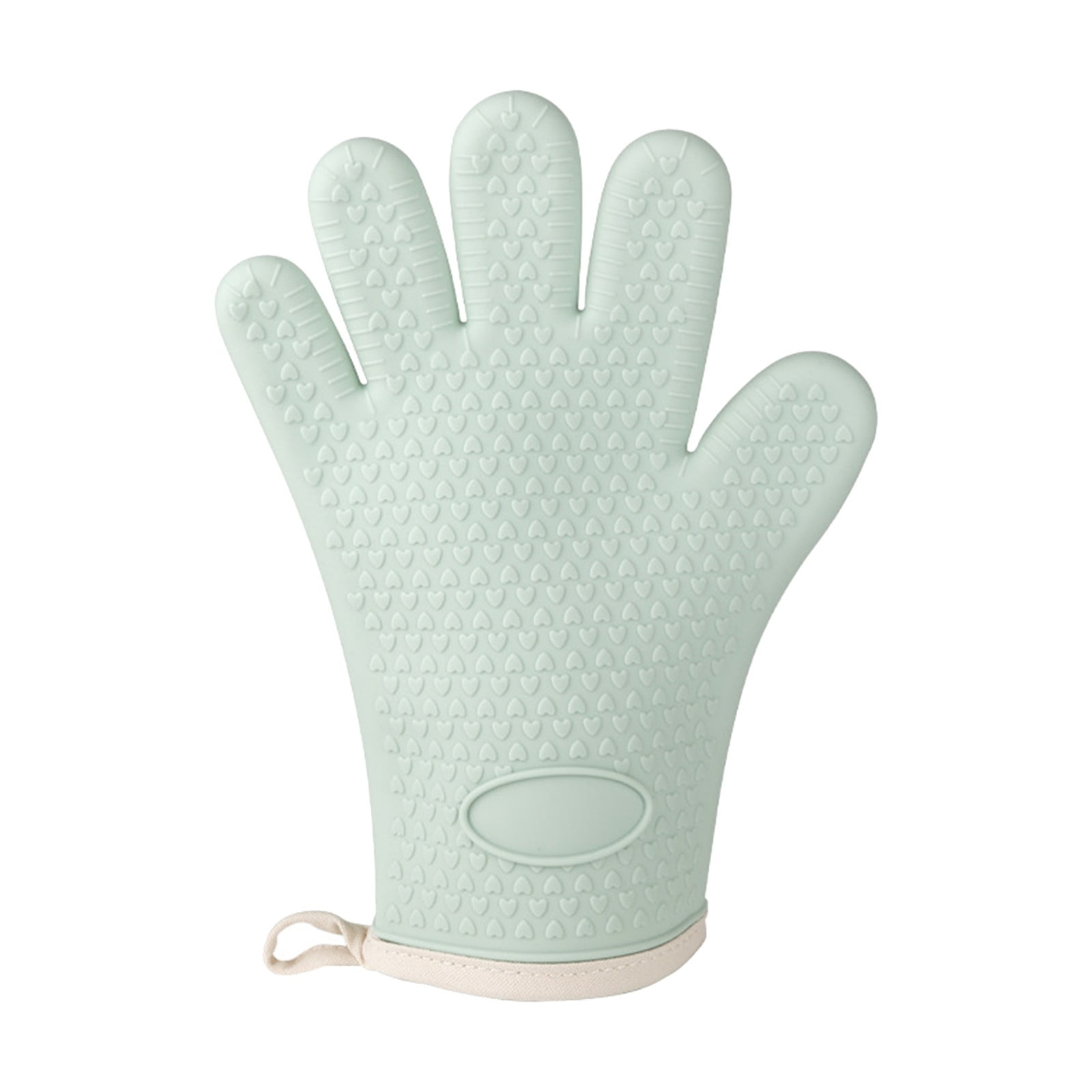 Silicone Smoker Oven Gloves -Extreme Heat Resistant Bbq Gloves -Handle Hot Food Right on Your Grill Fryer Pit|Waterproof Oven Mitts Z3-Mint Green