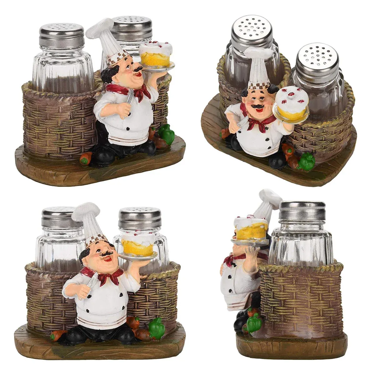 Chef Pepper Bottle Resin Handicraft Ornament Kitchen Decor Miniature Figurine โ image 4