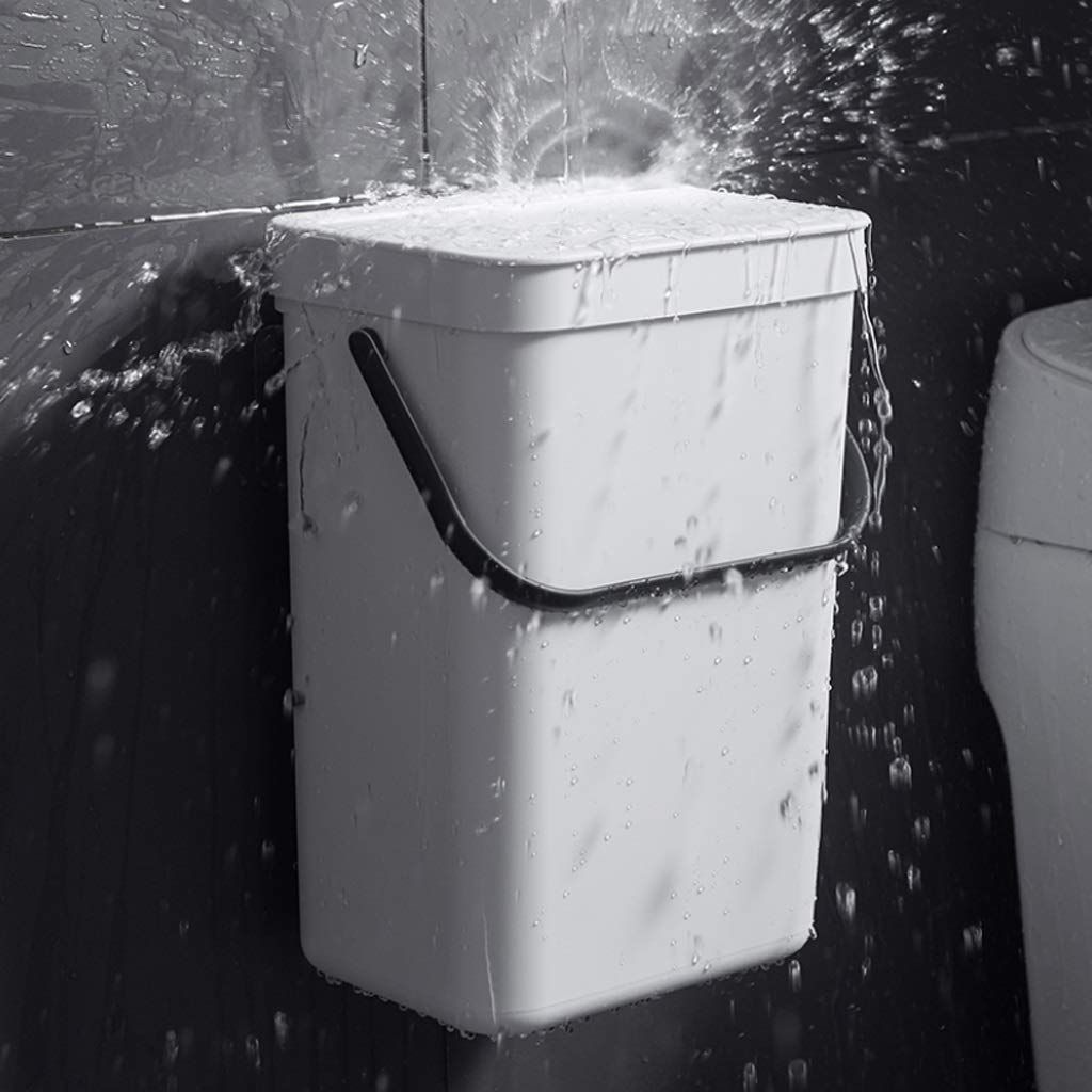 Trash cans Indoor Outdoor Hanging Small Trash Can with Lid Under Sink for Kitchen Home Food Waste Bin, Kitchen Compost Bin โ image 4