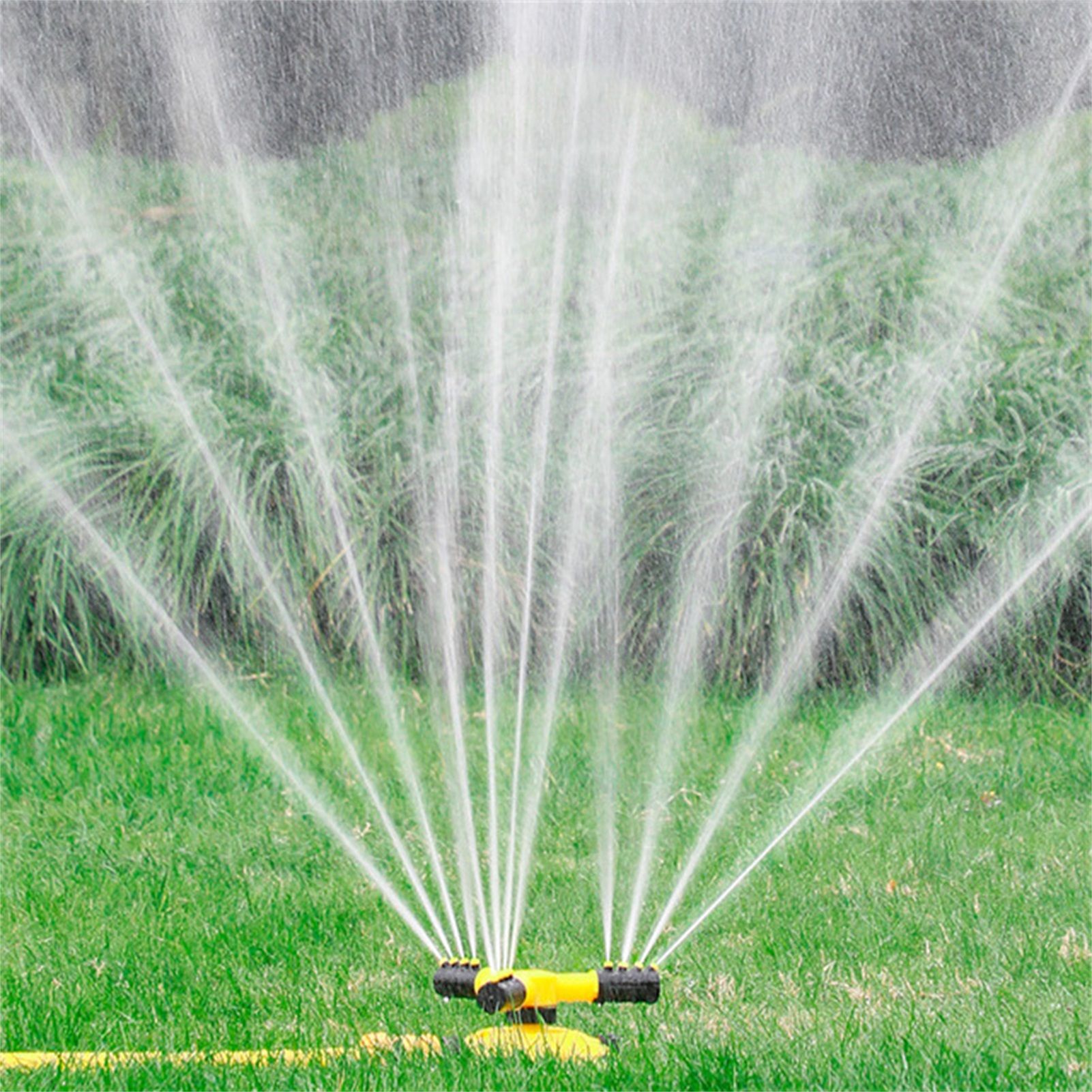 360 Degrees Automatic Rotating Sprinkler Three Prong Irrigation Lawn Sprinkler Garden Sprinkler Watering Device Only Rotating Sprinkler — image 2