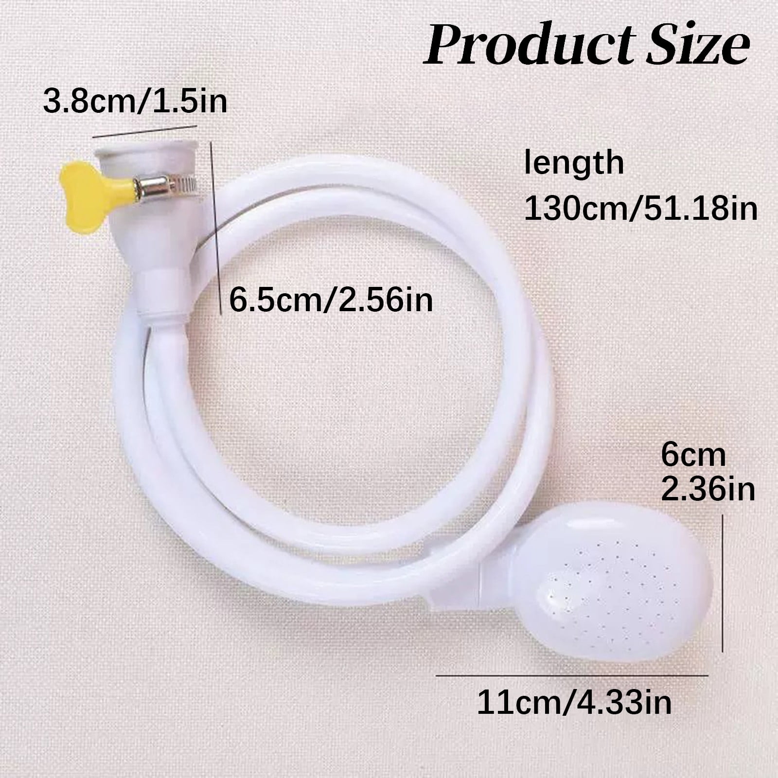 Portable Sink Hose Faucet Sprayer Sink Spray Rubber Hose Shampoo Sprayer Handheld Faucet Shower for Pets, Bathing Baby, Washing Hair, Rinsing, White โ image 3