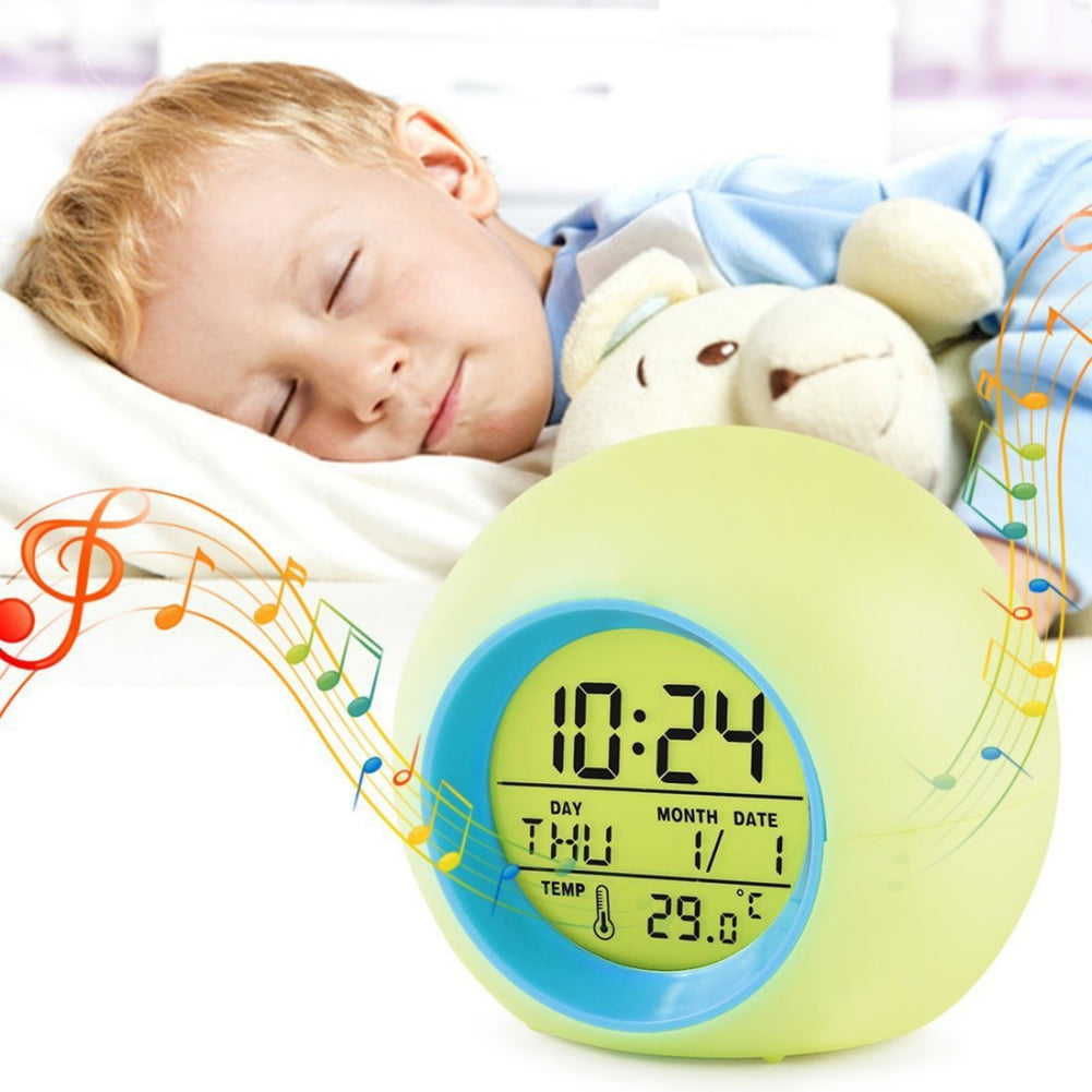 Kids Alarm Clock OK to Wake Alarm Clocks for Kids Toddlers Night Light Clock for Bedrooms with Children's Sleep Trainer Cute Clock Birthday Gift for Teen Boys — image 5