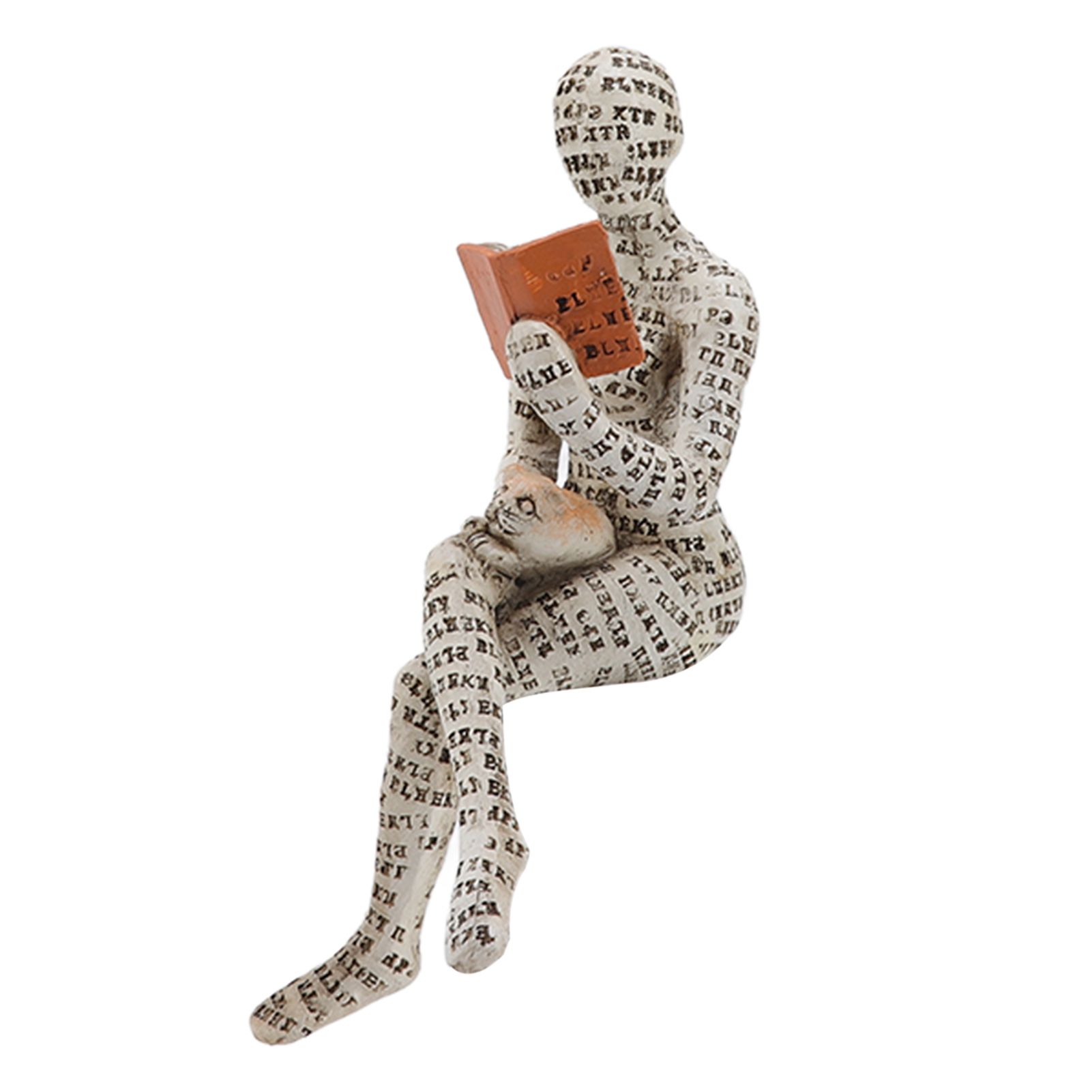 Resin Reading Woman Figurine Innovative Lady Reading Pulp Molding Bookshelf Ornaments for Home Decoration B โ image 3