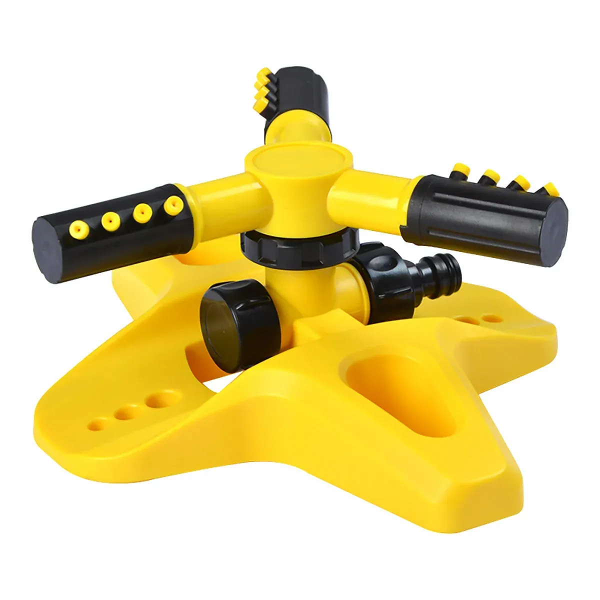 360 Degree Rotating Yellow Sprinkler Automatic Lawn Garden Watering System Villa — image 2