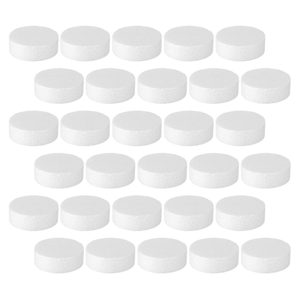 30Pcs White Foam Cylinders for Craft Use Lightweight and Easy to Cut