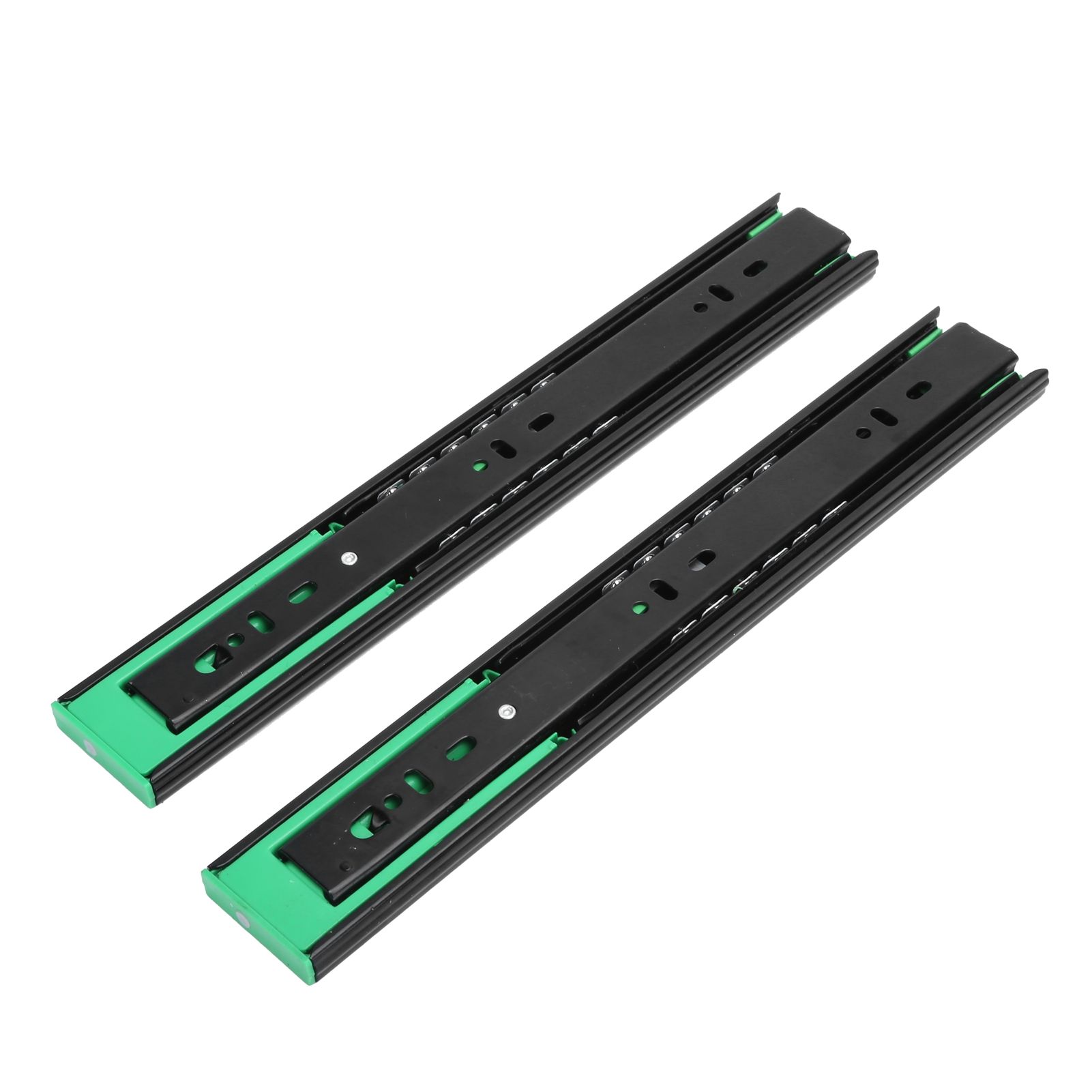 Drawer Slide Cold Rolled Steel 3-Section Damping Ball Bearing Track Rail Furniture Hardware — image 3