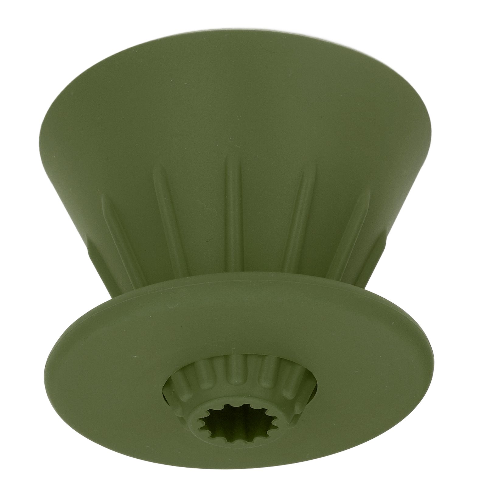 Silicone Coffee Dripper Reusable Cone Coffee Filter Holder for Travel Hiking Camping Home OfficeGreen โ image 4