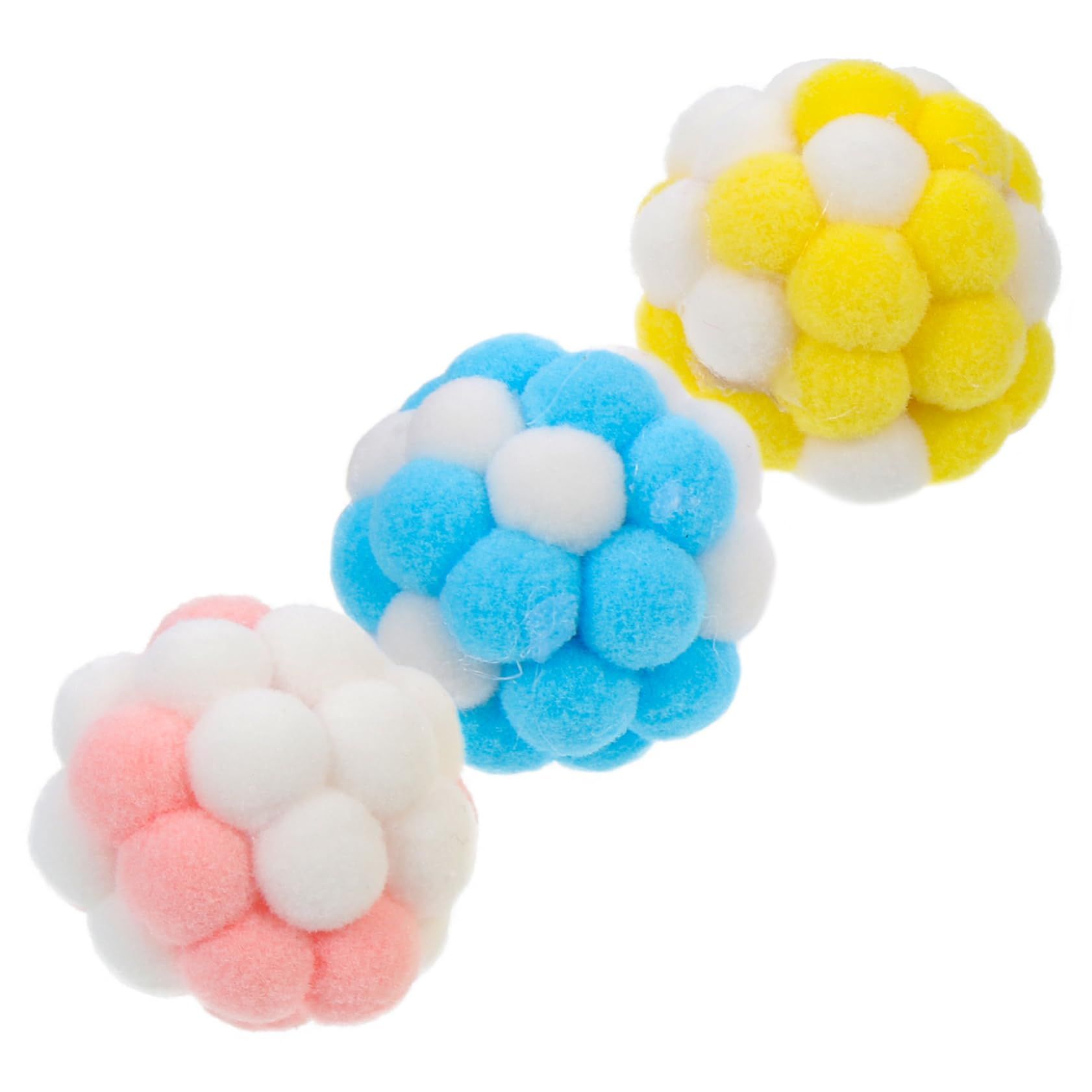 6 Pack pet cat Toy Ball with Bell Ball, self-Entertainment and Boredom Relief, Scratch-Resistant Colorful Plush Ball — image 4