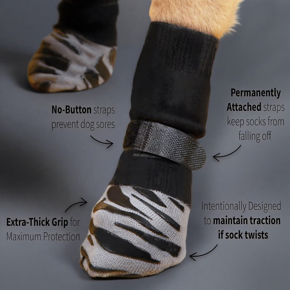 Dog Shoes Waterproof Non Slip Medium Large Pink tiger claw [high-end storage bag] Xs ultra-small 4.5*12cm [recommended within 5kg inches] [pack of — image 4