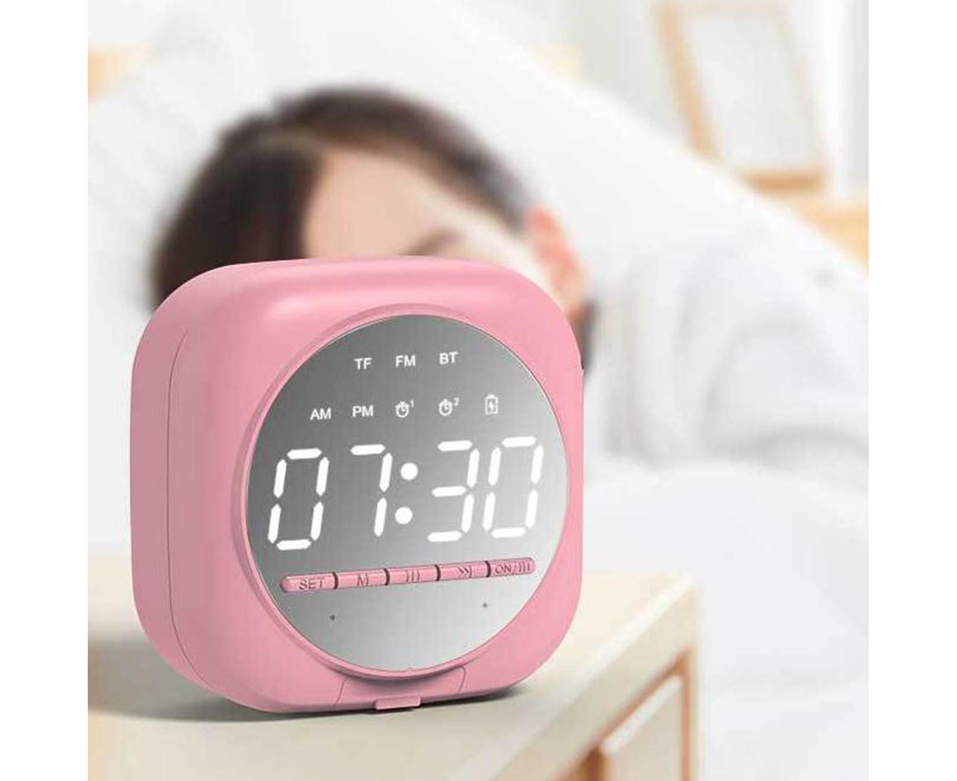 Q12 Bluetooth-compatible 5.0 Multifunctional Alarm Clock Subwoofer Speaker Support TF Card - White โ image 2