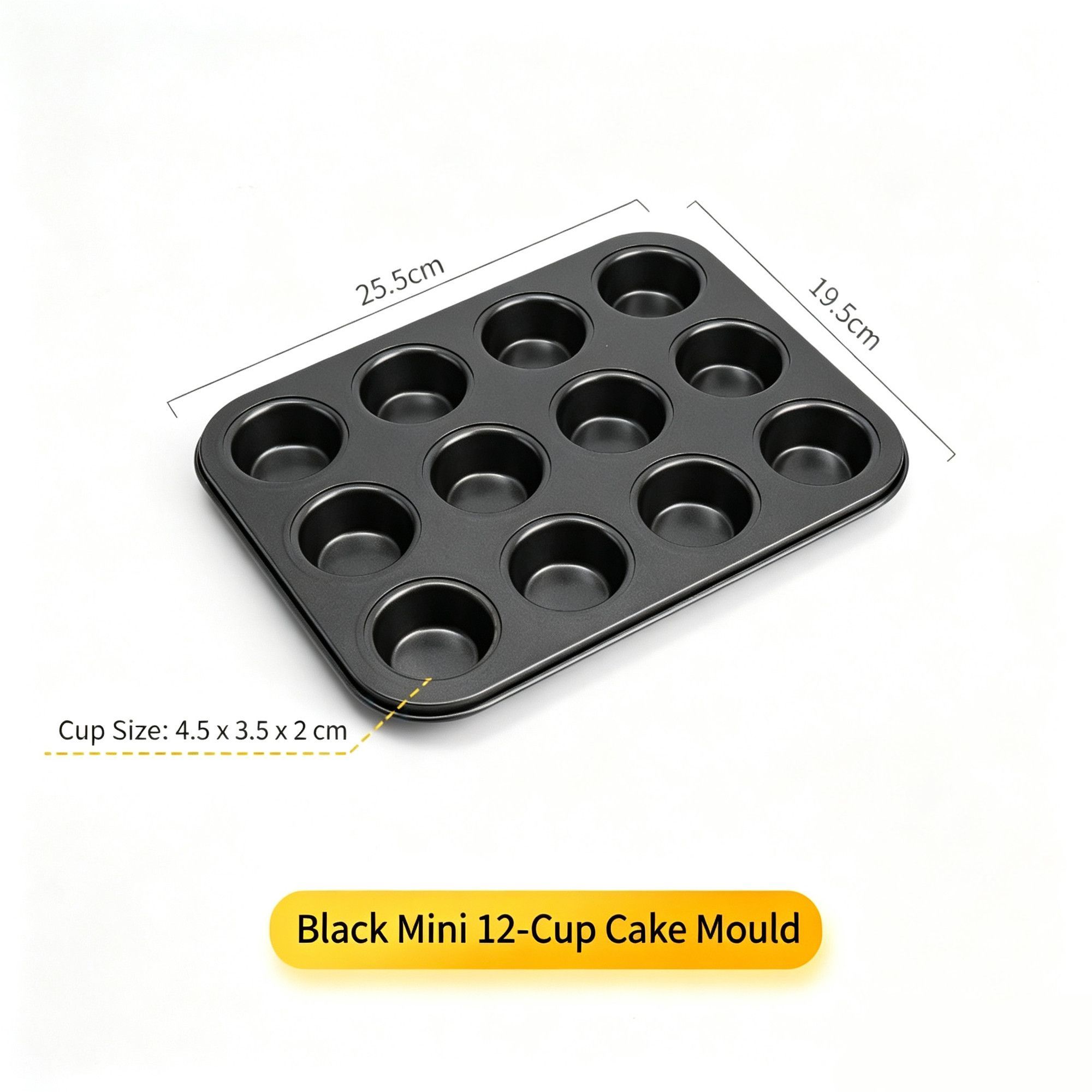 Non-Stick Mini Muffin Baking Pan, Household Oven Baking Mould For Cupcake, Black Mini 12-Cup Tray, Convenient Home Baking Gadget