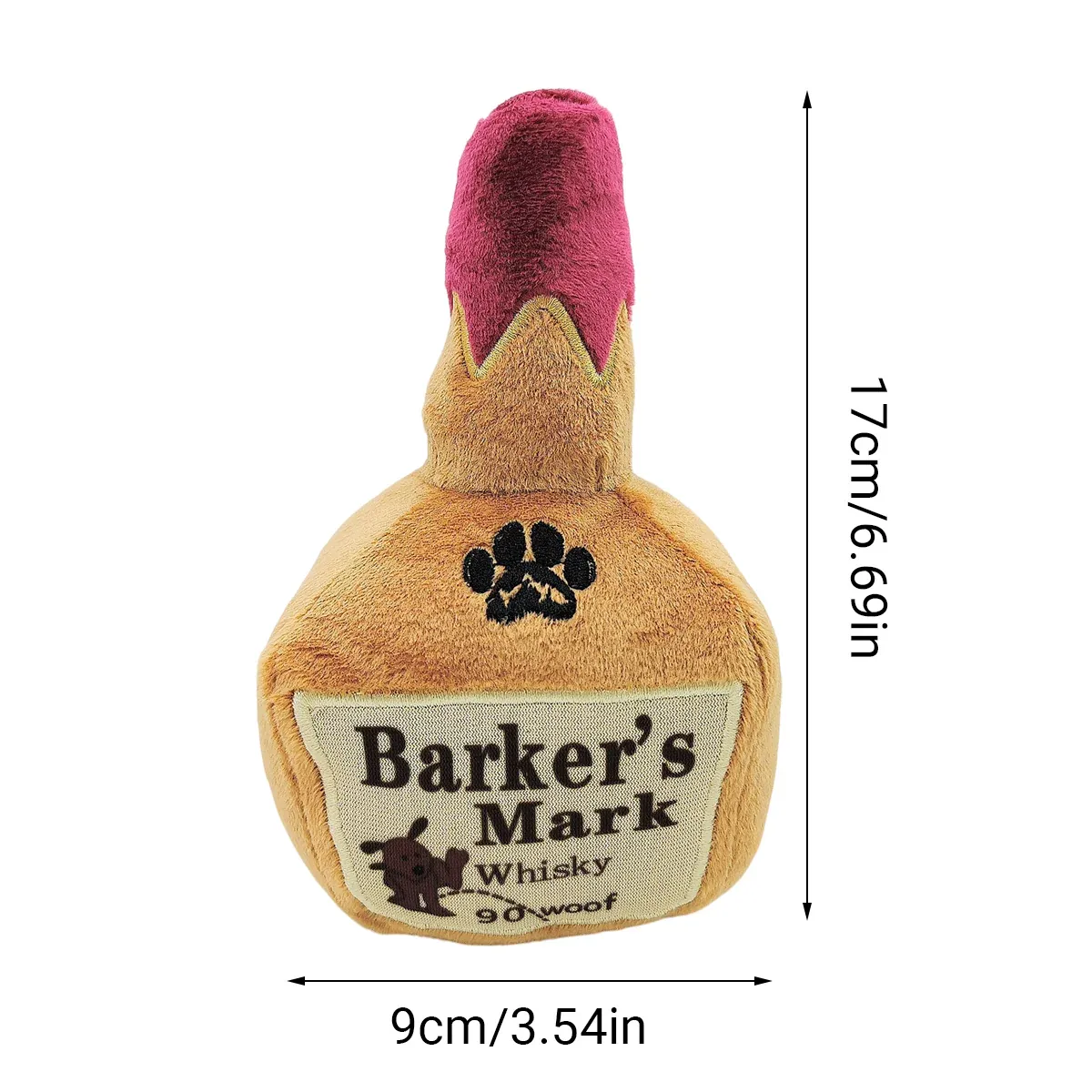 Dog Squeaky Toy Plush Wine Bottle Stuffed Chew Toy Sound Pet Play Supplies Use — image 3