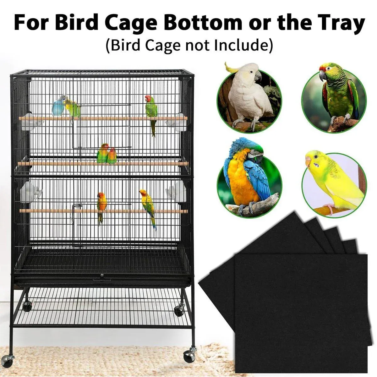 30pcs Disposable Birdcage Liner Pads Pet Cage Liner Bedding for Birds and Parrot โ image 5