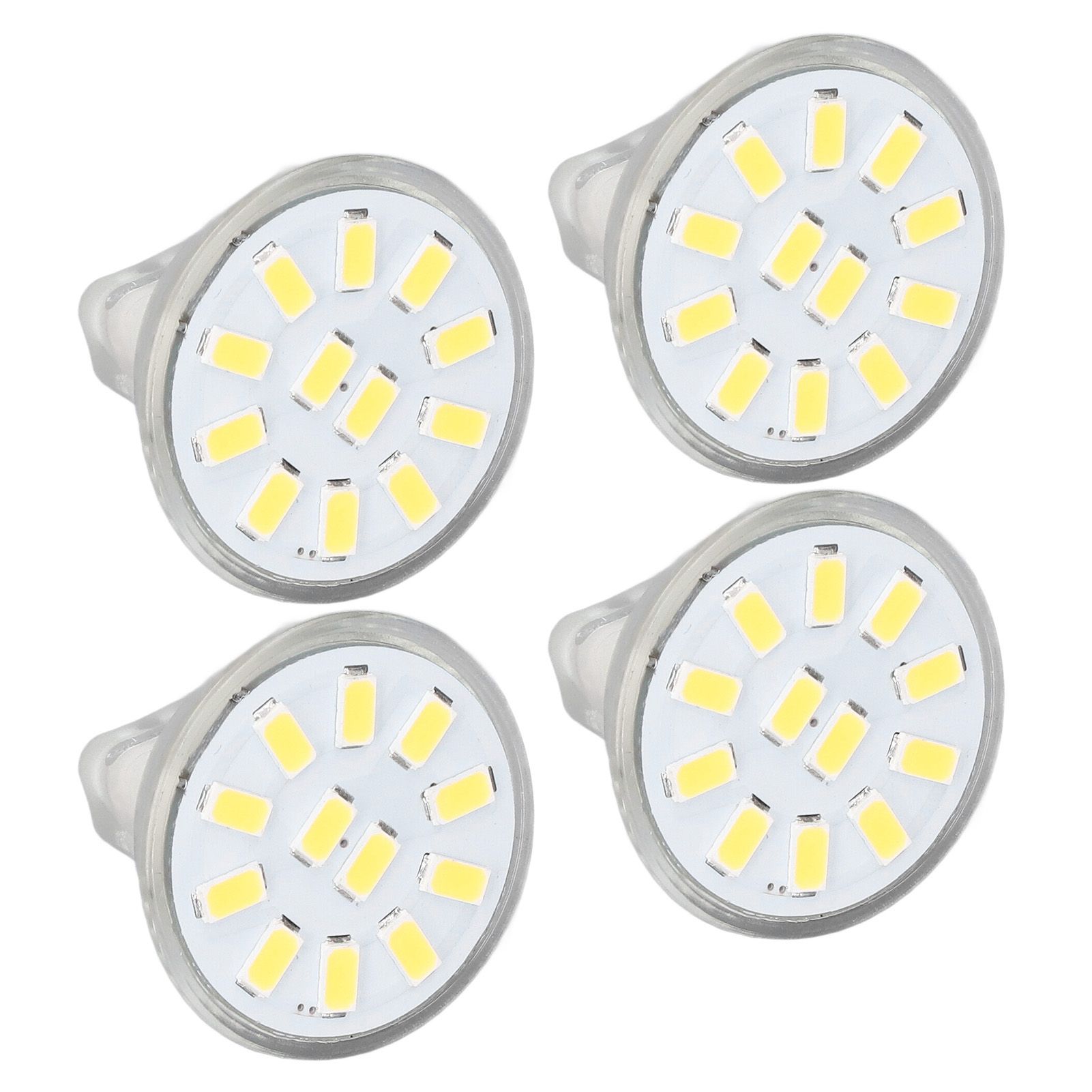 4pcs/set MR11 LED Spot Light Bulb with Dual Needle Base 360° Heat Dissipation 3W 12 LEDs Lamp BulbCold White — image 5