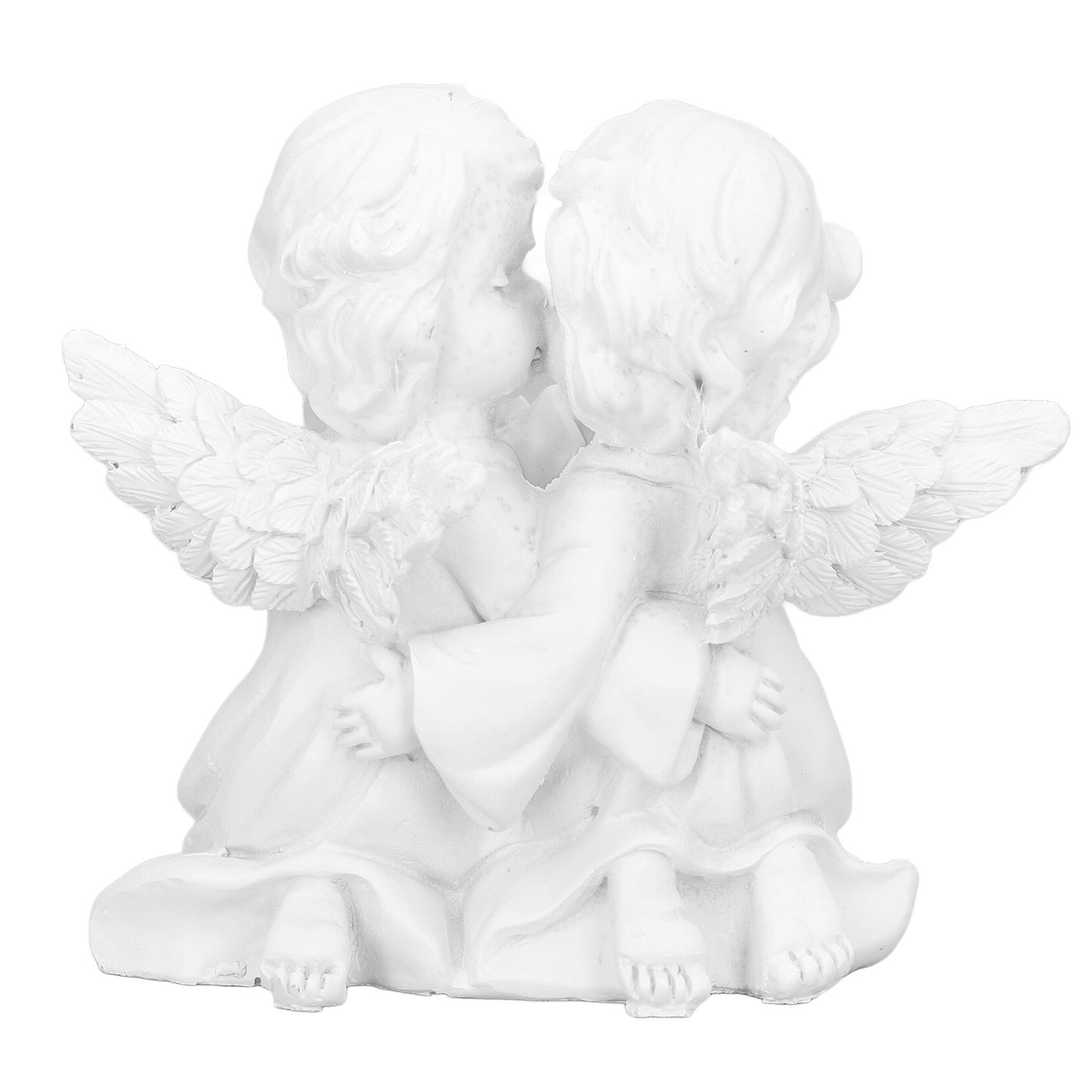 Angel Statue Synthetic Resin Embracing Shape White Angel Ornament for Desktop DecorationAngel Left โ image 6
