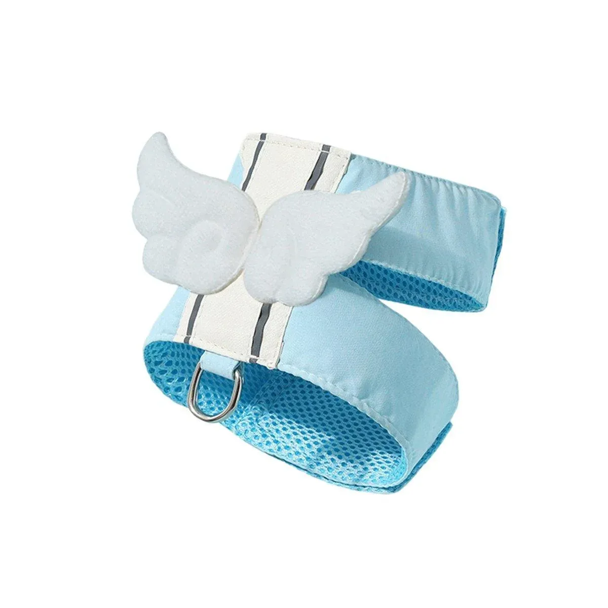 Pet Angel Wings Dog Vest Leash Cat Harness Anti-Break Walking Dog Leash Set - Blue-M
