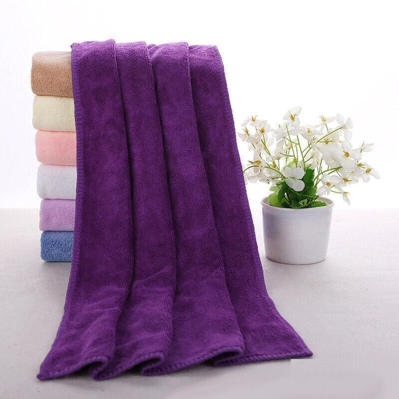 Microfiber Towel Gym Sport Footy Travel Camping Swimming Beach Bath Microfibre - Light Blue — image 4