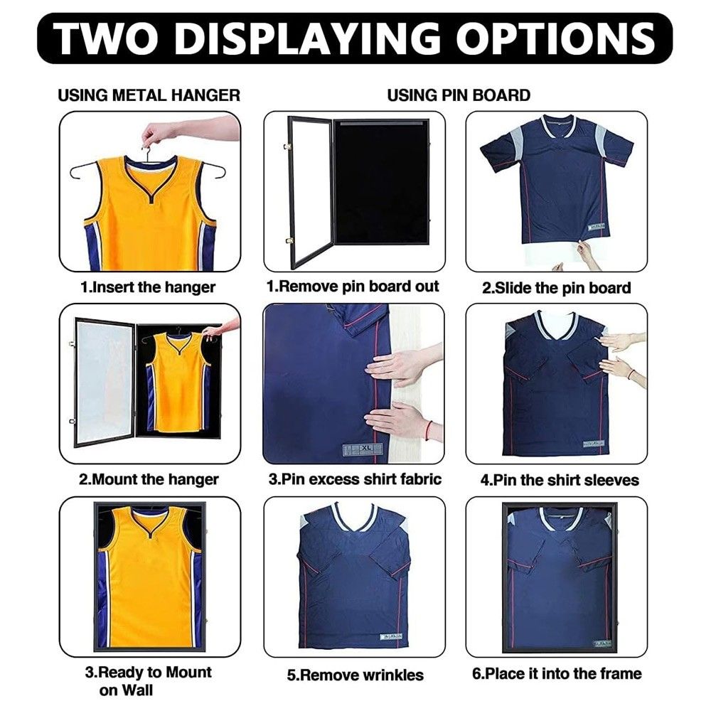 Jersey Frame Display Case Large Sports Jersey Showcase Box Custom Shirt Display — image 2