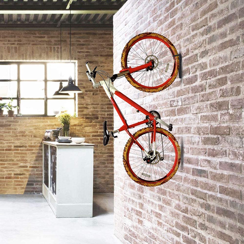 1x Bike Rack Garage Wall Mount Hanger Hooks Storage Bicycle Vertical for Indoor Shed with Screws โ image 6