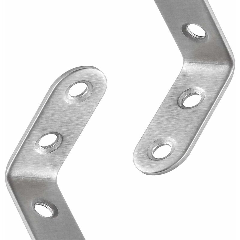 Stainless Steel Corner Brackets 40x40mm 13pcs Furniture Repair Silver Compatible with Furniture Brands โ image 4