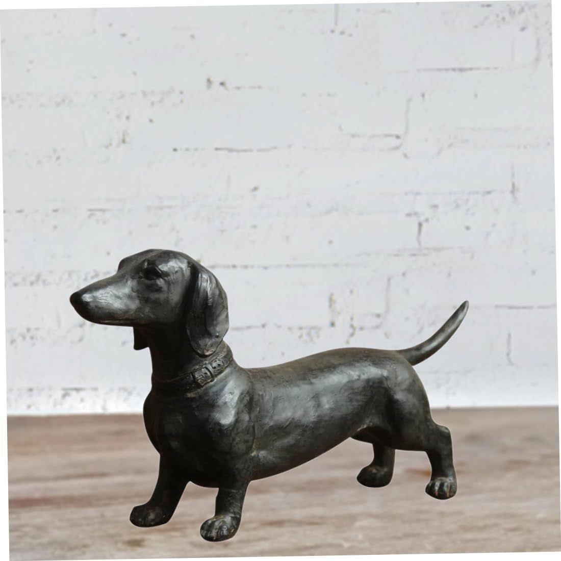 Statues Dachshund Ornament Standing Sausage Dog Statue Resin Standing Dog Lover Gift for Garden Decoration — image 4