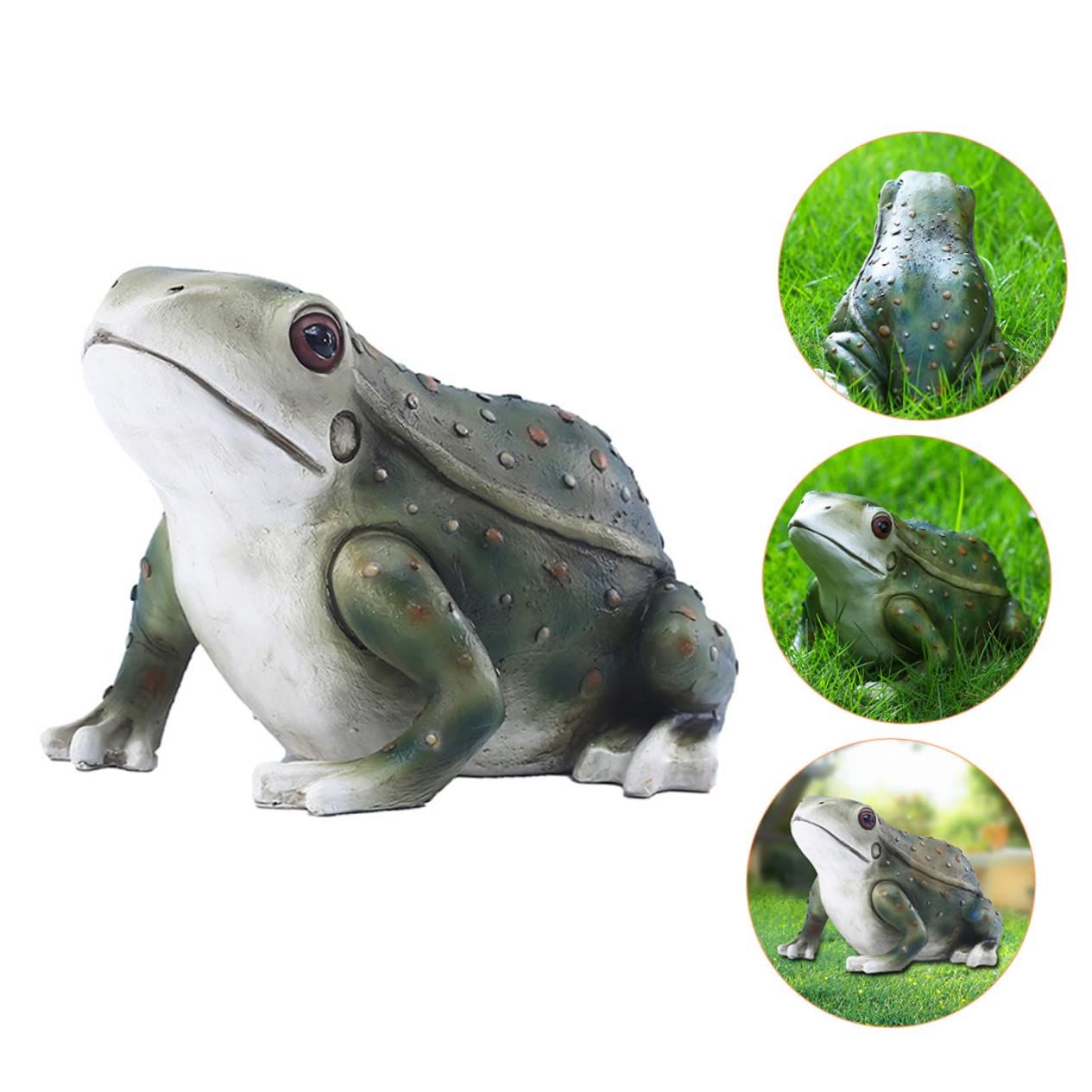 Animal Model Adornment Frog Ornaments Crafts Outdoor Synthetic Resin Yard Frog Decorations resin(1 pcs) — image 3